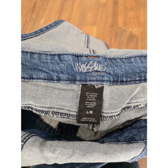 Mossimo Blue Denim Woman's Jean Overalls L - Picture 8 of 9